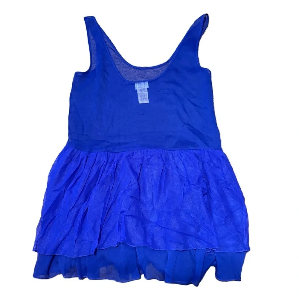 Intimately Free People Royal Blue Tank Top XS Sheer Sleeveless Top